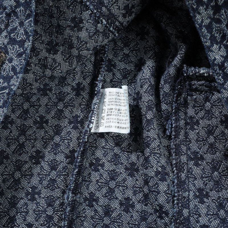 Джинсовая Куртка Chrome Hearts With Branded Badge "Blue" фото № 2