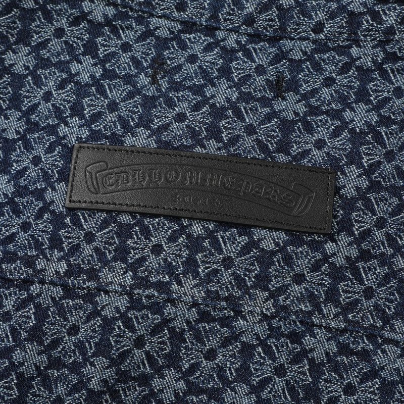 Джинсовая Куртка Chrome Hearts With Branded Badge "Blue" фото № 4