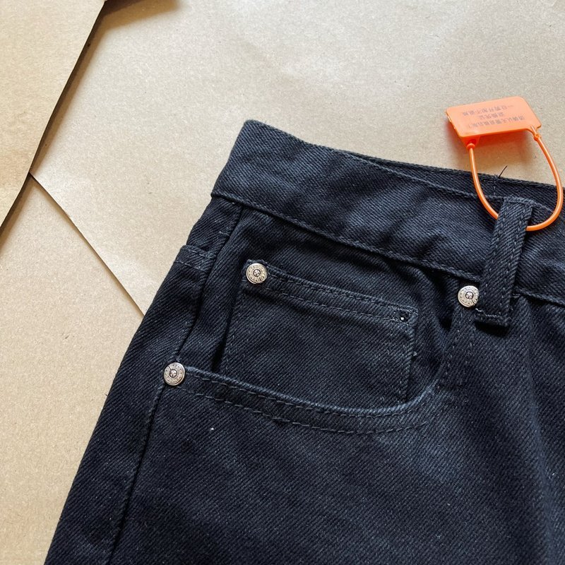 Джинсы Chrome Hearts Green/Cheetah Cross Denim "Black" фото № 7