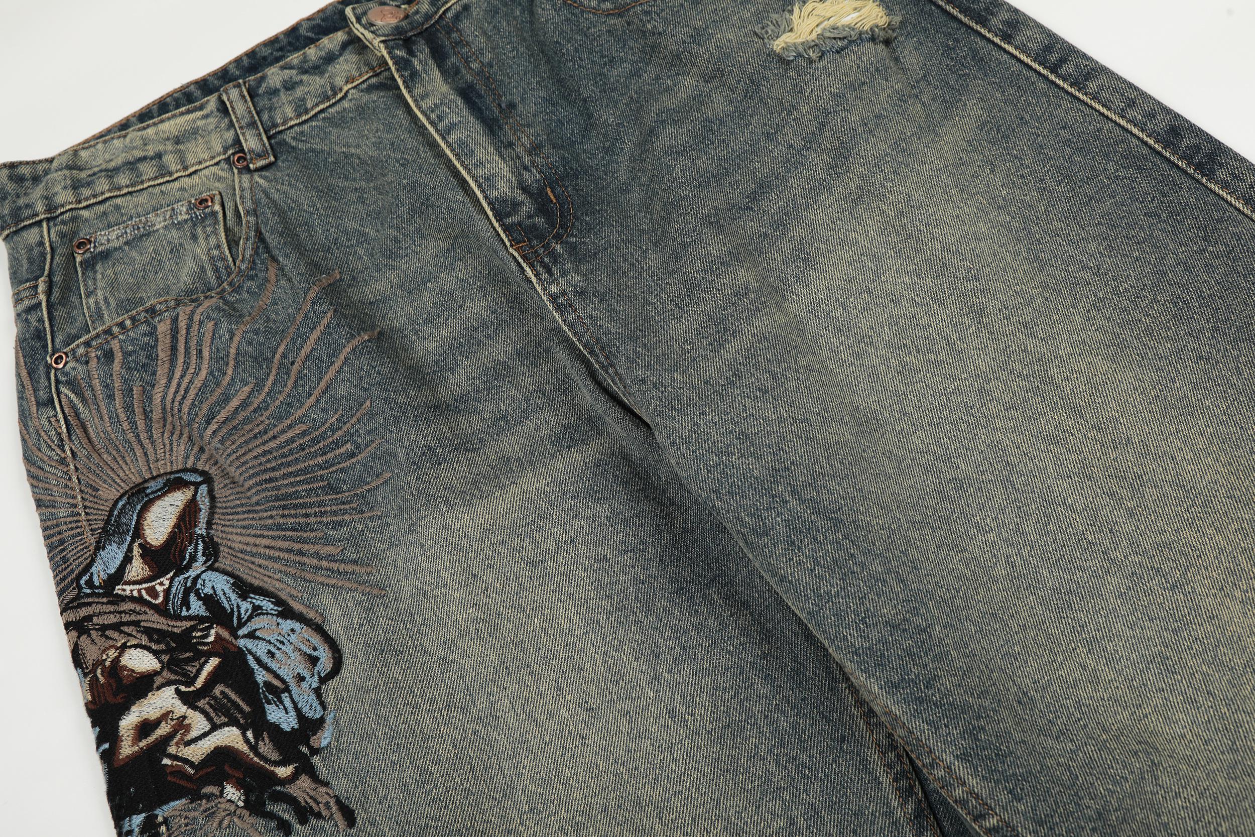 Джинсы Derschutze Distressed "Grey/Patchwork" фото № 2
