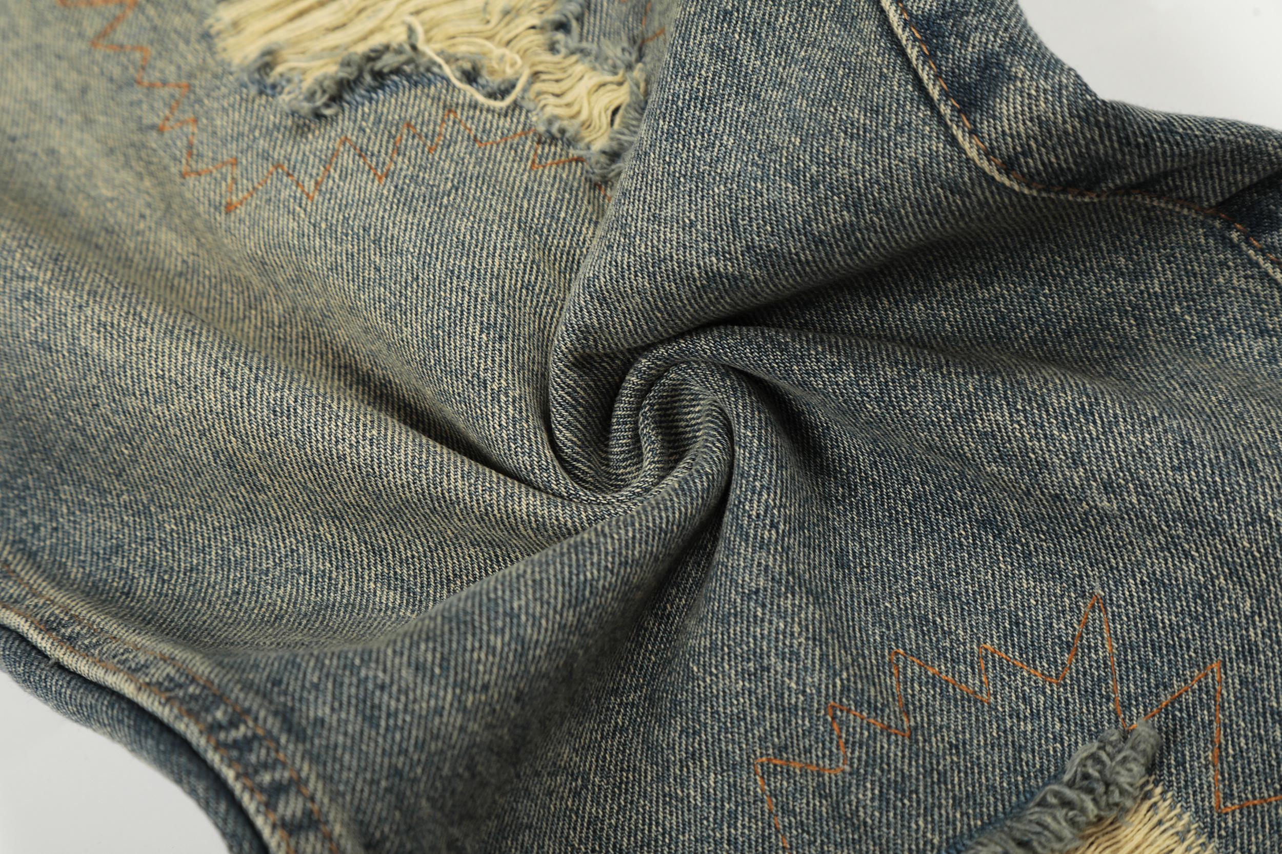 Джинсы Derschutze Distressed "Grey/Patchwork" фото № 6