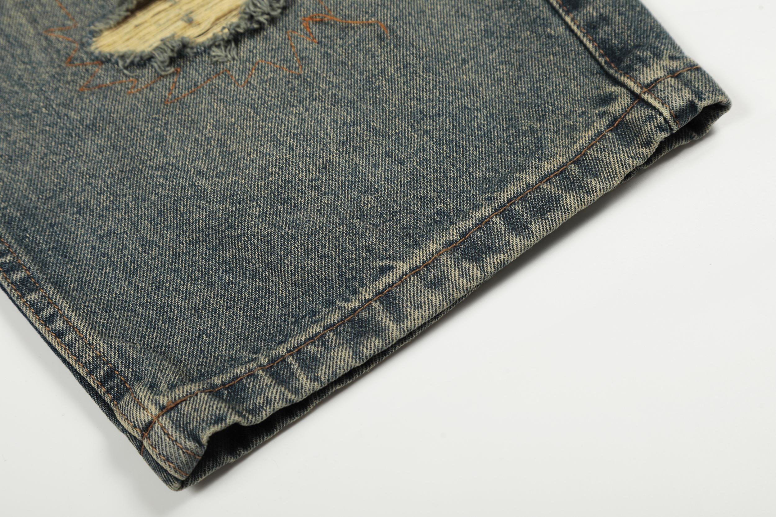 Джинсы Derschutze Distressed "Grey/Patchwork" фото № 5