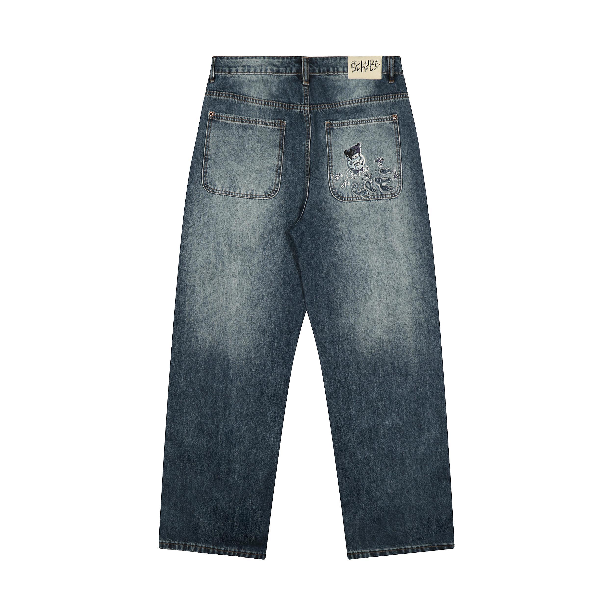 Джинсы Derschutze Wide Leg "Blue Washed/Character" фото № 5
