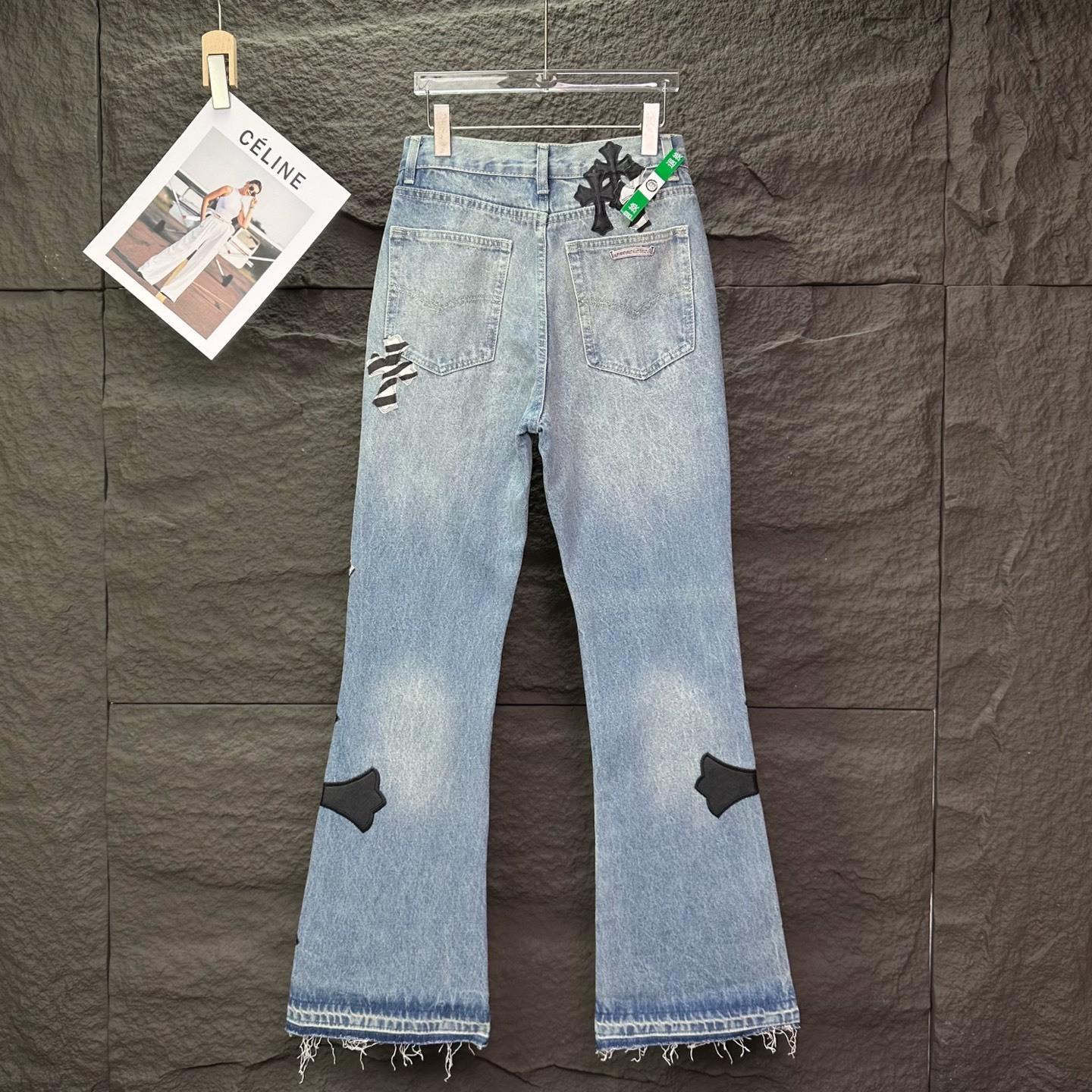 Джинсы Gallery Dept x Chrome Hearts Many Cross "Denim" фото № 6