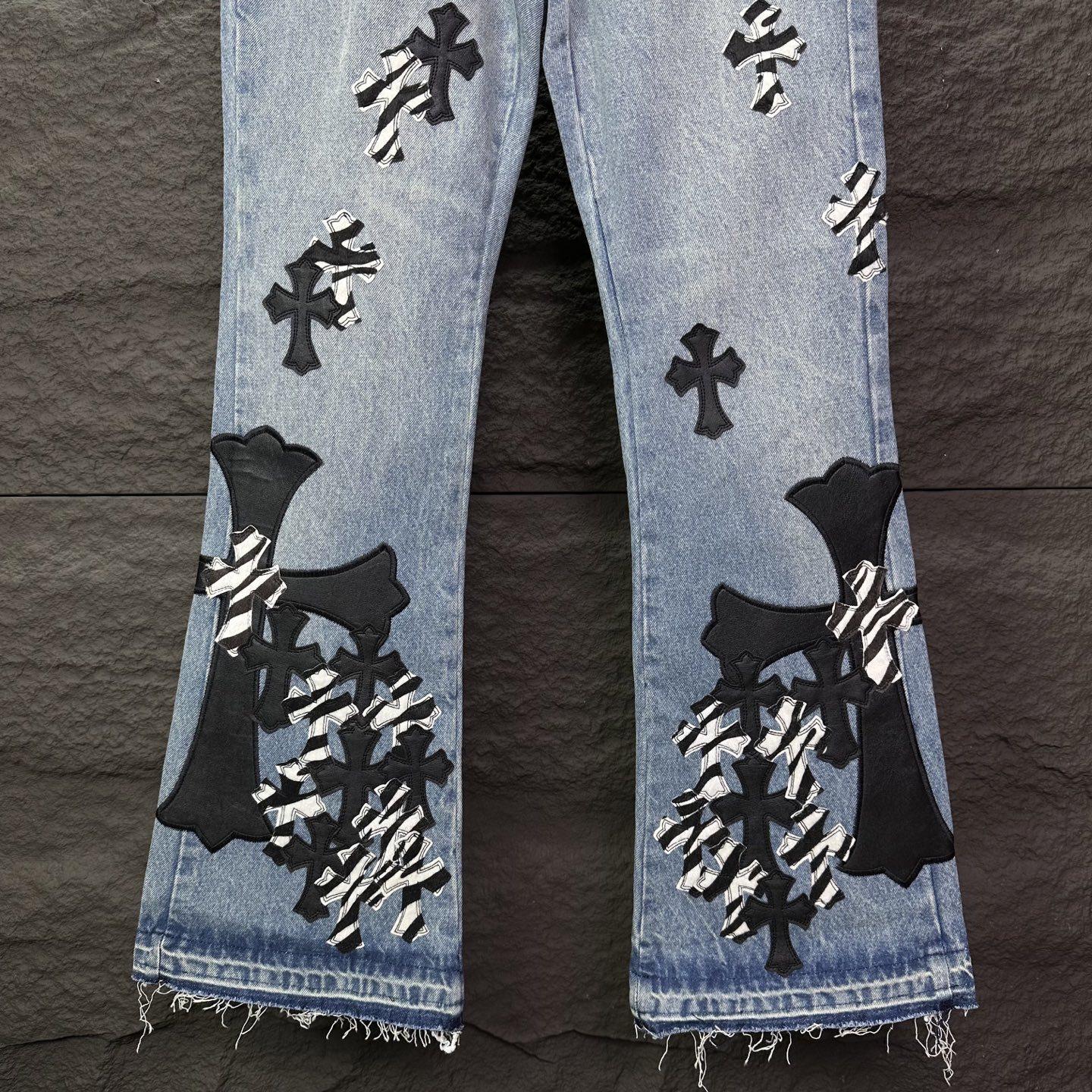 Джинсы Gallery Dept x Chrome Hearts Many Cross "Denim" фото № 3