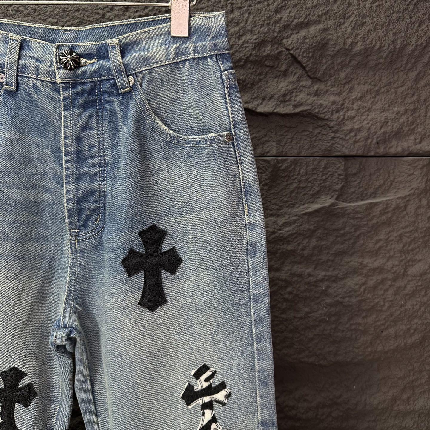 Джинсы Gallery Dept x Chrome Hearts Many Cross "Denim" фото № 5
