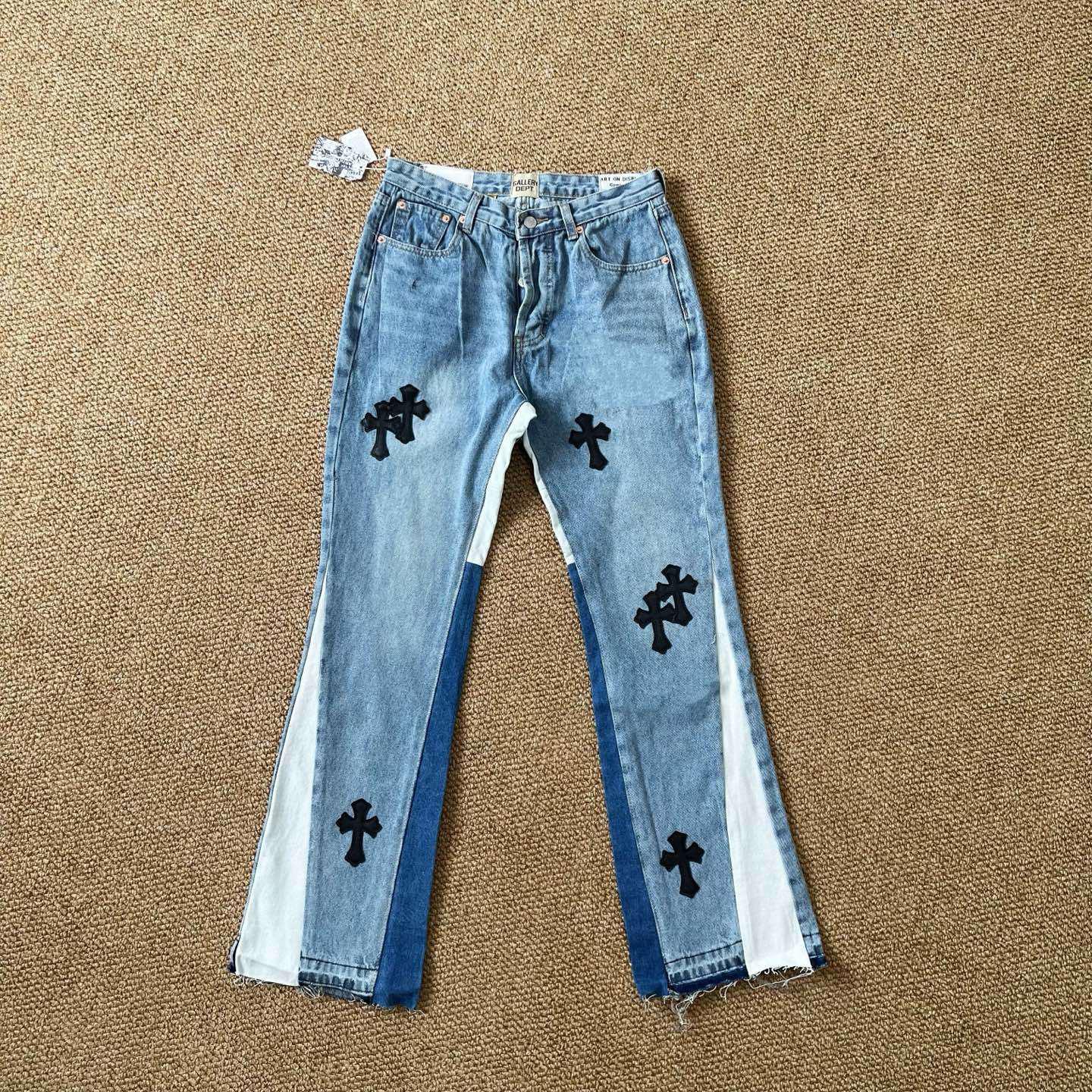 Джинсы Gallery Dept x Chrome Hearts Black Cross "Denim" фото № 2