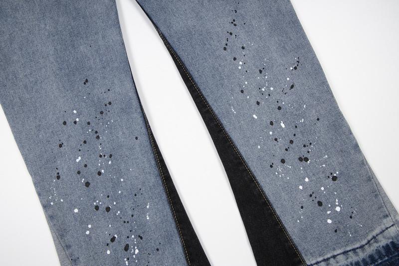 Джинсы Gallery Dept. LA Flare Distressed Splash "Blue" фото № 3