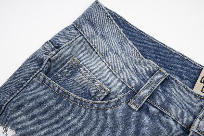 Джинсы Gallery Dept. LA Flare Distressed Splash "Blue" фото № 4