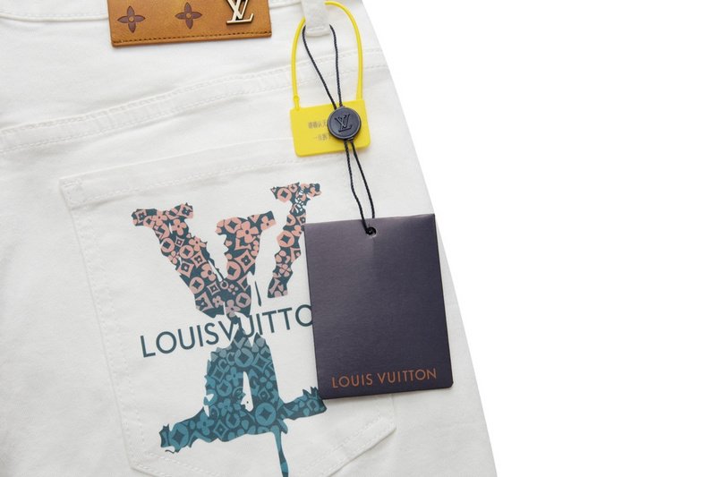 Джинсы Louis Vuitton Snow-White With Color Logo "White" фото № 2