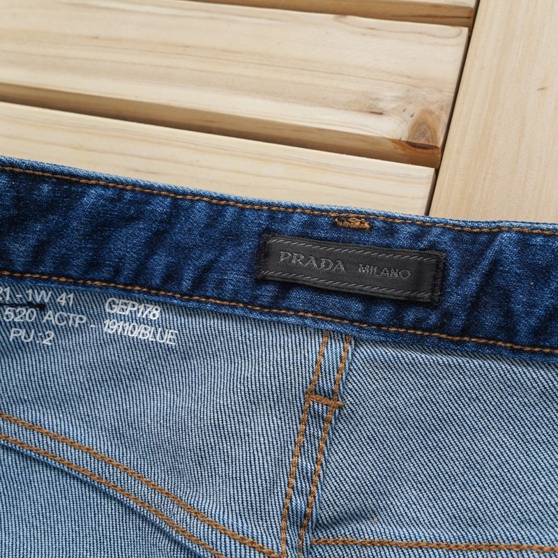 Джинсы Prada With Emblem "Blue" фото № 3