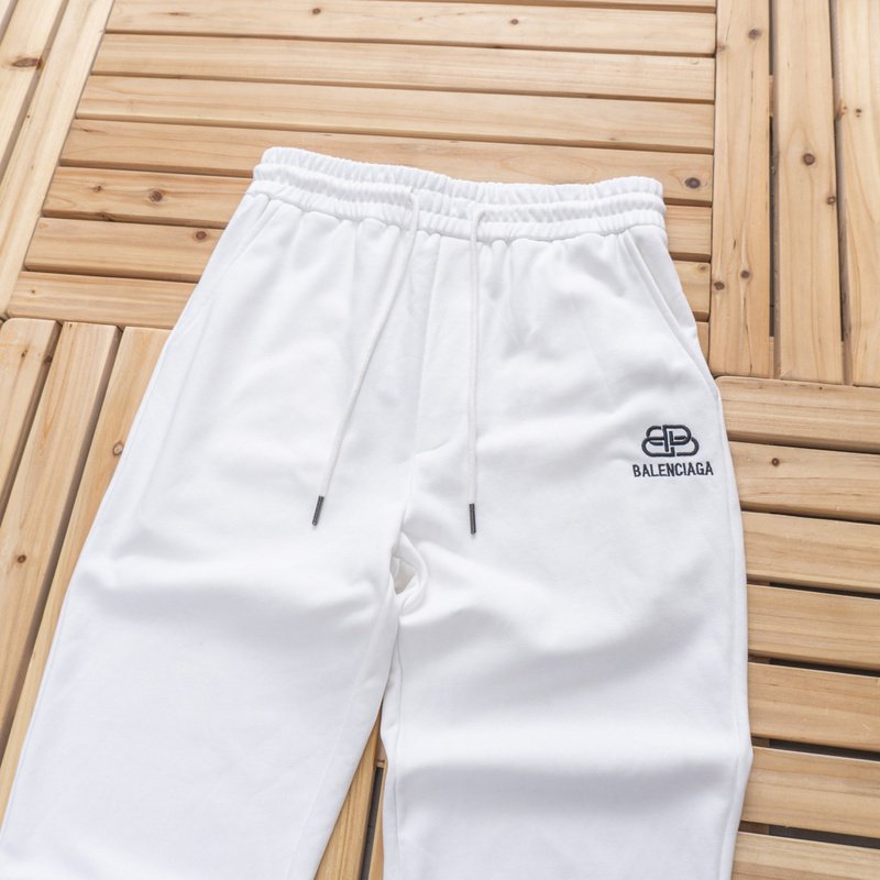 Штаны Balenciaga Embroidery Logo Printing "White" фото № 8
