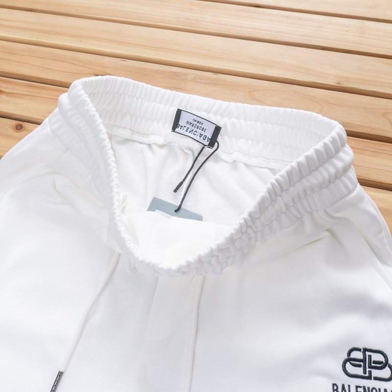 Штаны Balenciaga Embroidery Logo Printing "White" фото № 4