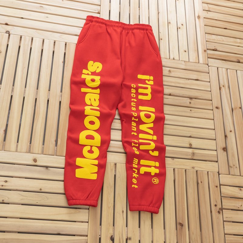 Штаны Cactus Jack Merch McDonald’s I’m Lovin It "Red" фото № 2