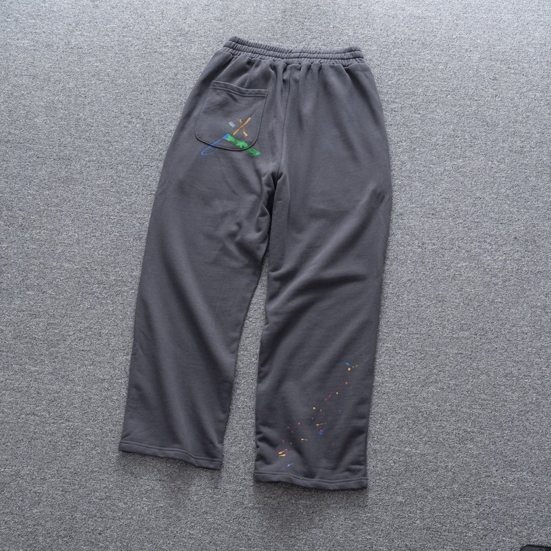 Штаны Gallery Dept Paint Letter Print "Gray" фото № 5