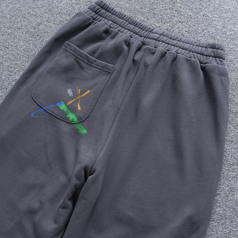 Штаны Gallery Dept Paint Letter Print "Gray" фото № 4