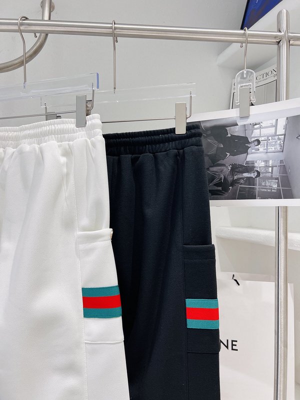 Штаны Gucci With Logo And Stylish Stripes "White" фото № 6