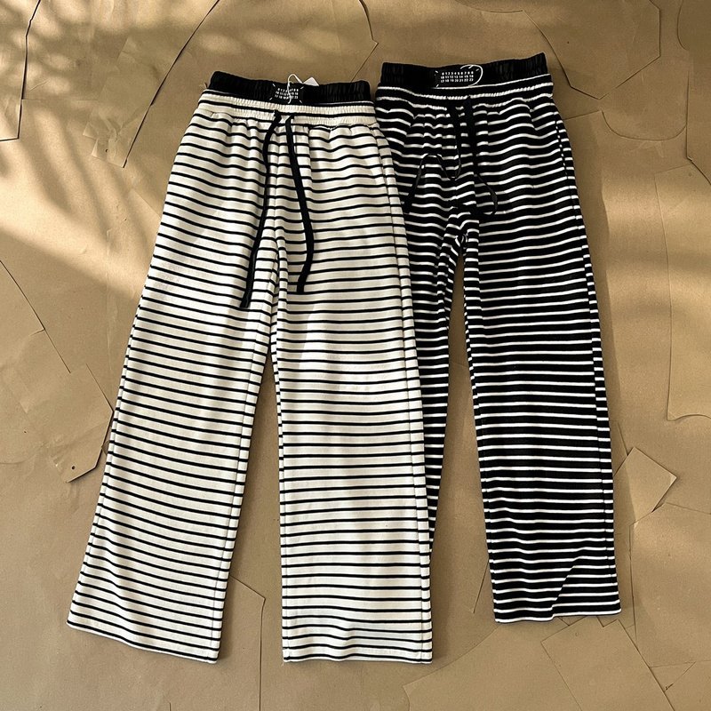 Штаны Meison Margiela Striped Horizontal "Black" фото № 5