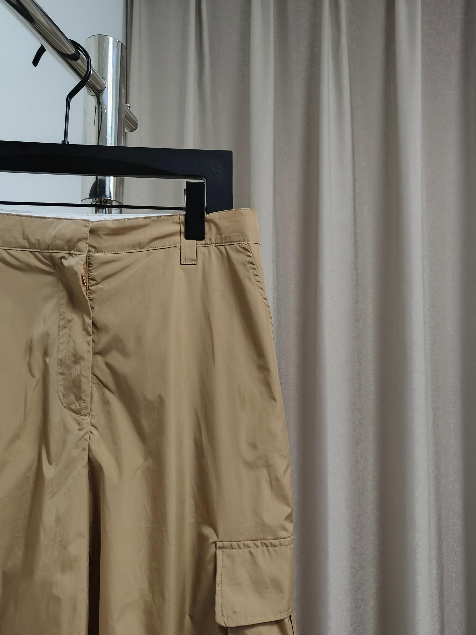 Штаны Miu Miu Backside White Logotype Logo Miu Miu "Brown" фото № 2