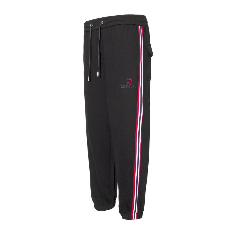 Штаны Moncler With Logo And Stripes On The Side "Black" фото № 4