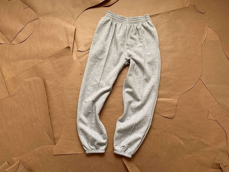 Штаны Nike Cotton Sweatpants - Monochrome "Gray" фото № 7