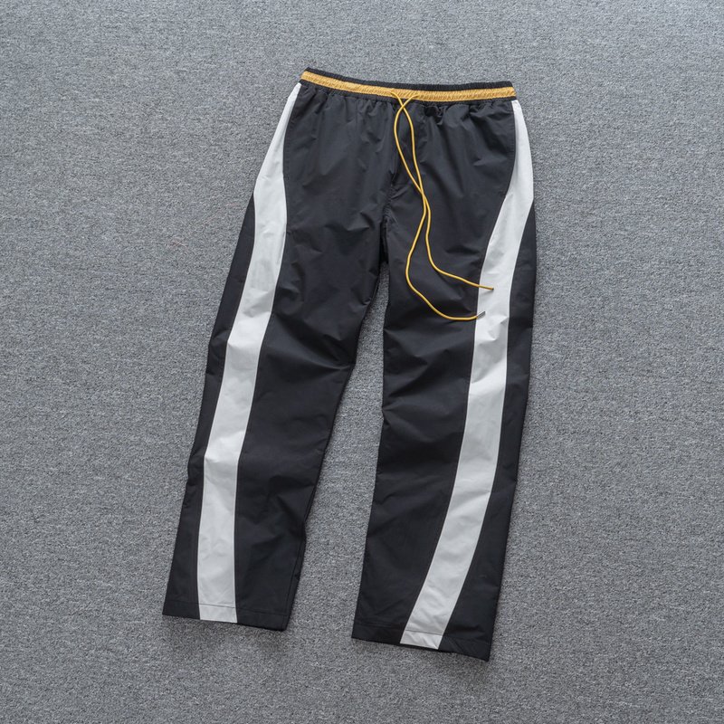 Штаны Rhude With Yellow Elastic Band "Black" фото № 7