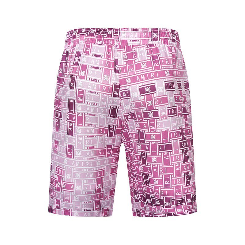 Шорты Amiri Repeating Logo Inscription "Pink" фото № 2