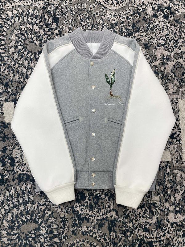 Бомбер Christian Dior Frontside Lily White Logo "Gray" фото № 2