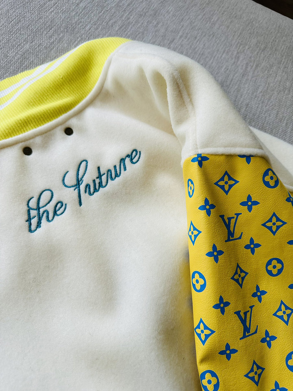 Бомбер Louis Vuitton Running Dog Emblem "White/Yellow" фото № 4