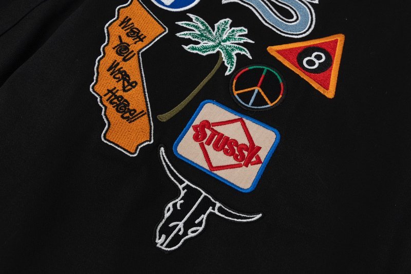 Бомбер Stussy With Patch - Badges "Black" фото № 4