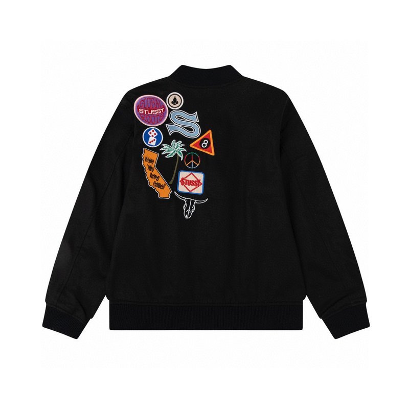 Бомбер Stussy With Patch - Badges "Black" фото № 8