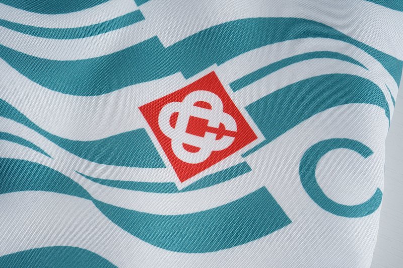 Шорты Casablanca Logo Inscription And Waves "Green" фото № 4