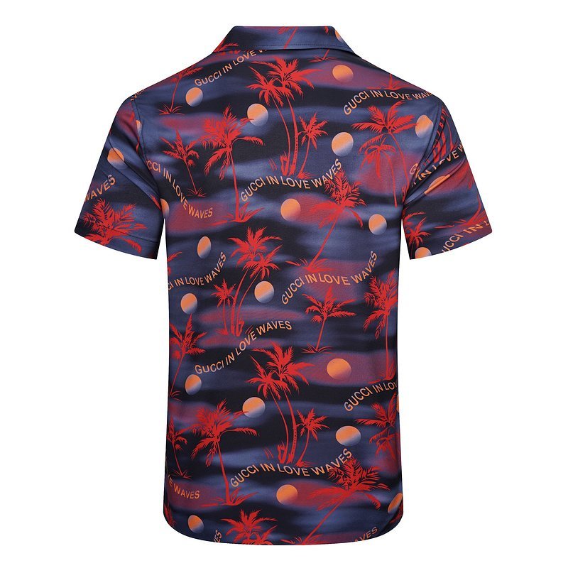 Рубашка Gucci Palm Trees And Sunset "Black" фото № 2