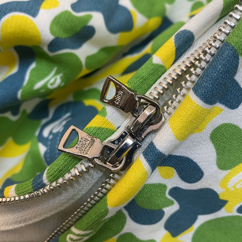 Худи A Bathing Ape Spotted With Hood ZIP "Green/White" фото № 5