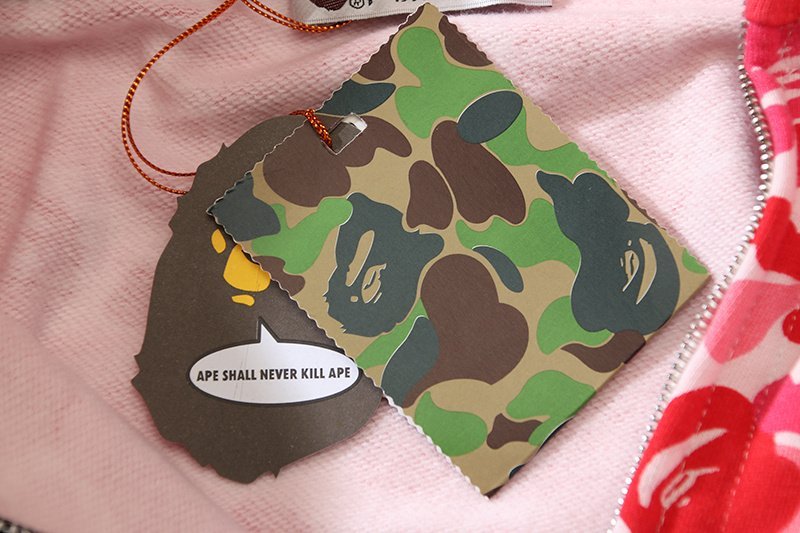 Худи A Bathing Ape Recklessness - ZIP "Pink" фото № 5