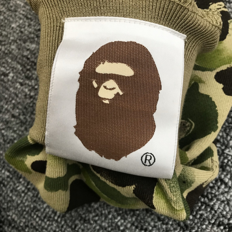 Худи A Bathing Ape Scared Face ZIP "Black/Green" фото № 3