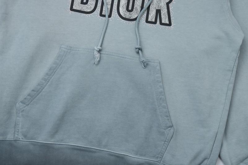 Худи Christian Dior Central Big Frontside Logo Dior "Blue" фото № 5
