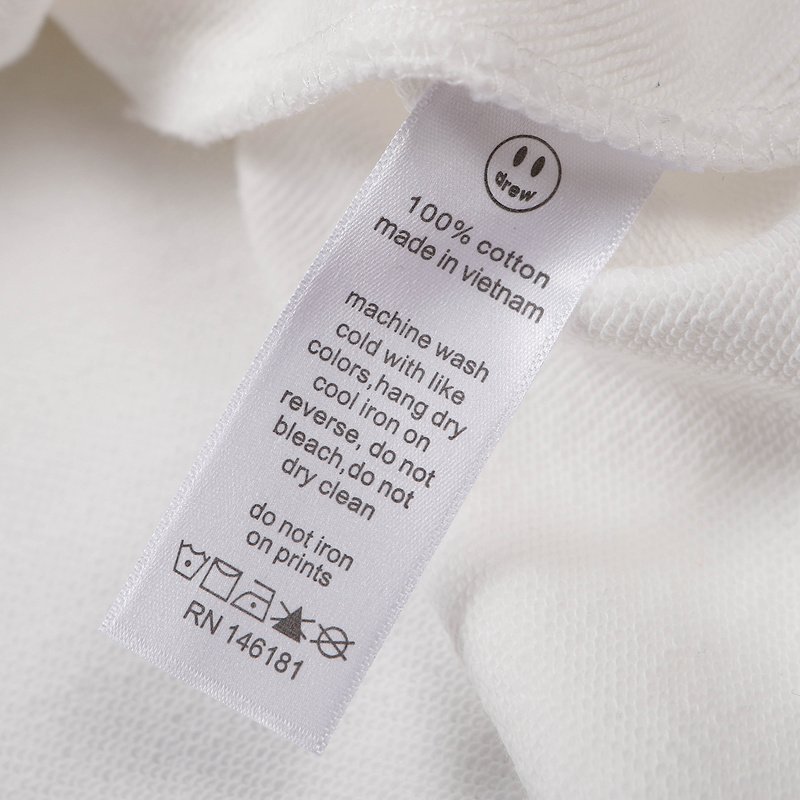 Худи Drew House Print — Yellow Smile "White" фото № 4