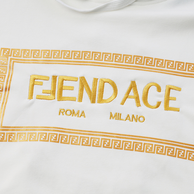 Худи Fendi X Versace Half Logo "White" фото № 3