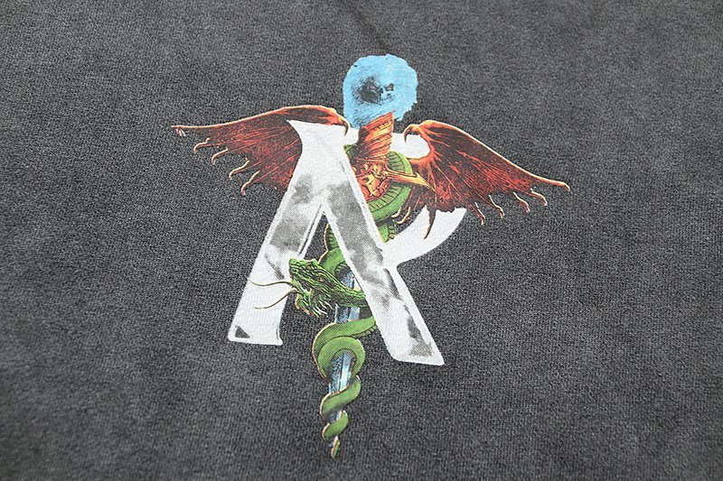 Худи Four Caccus X Represent Dragon Logo "Gray" фото № 7