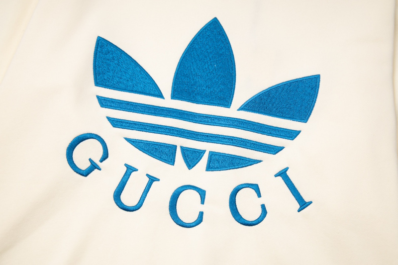 Худи Gucci With A Large Adidas Logo "White" фото № 5
