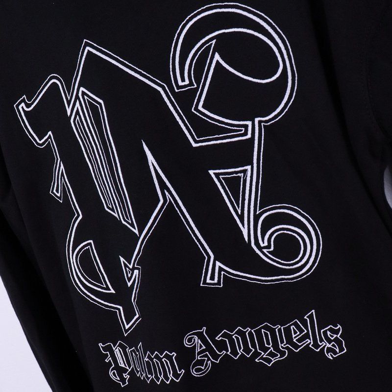 Худи Palm Angels Text Logo And Monogram "Black" фото № 2