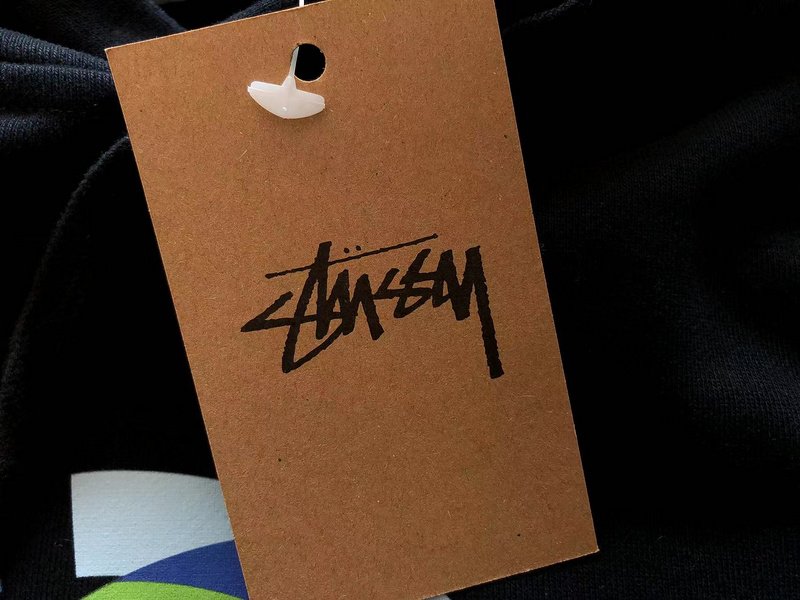 Худи Stussy Circle From Multicolor Details And Big Front Pocket "Black" фото № 4