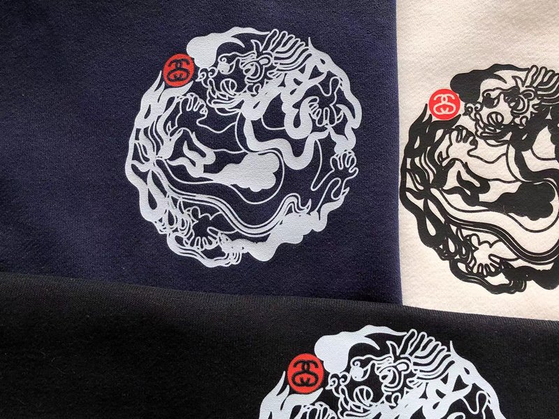 Худи Stussy Ball From Curved Figures With Logo Letters Inside "Blue" фото № 3