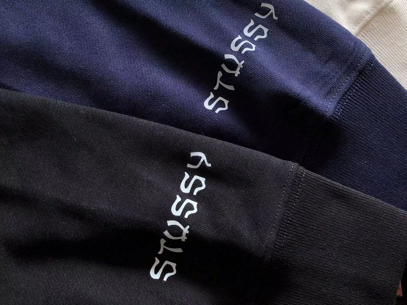 Худи Stussy Ball From Curved Figures With Logo Letters Inside "Blue" фото № 5