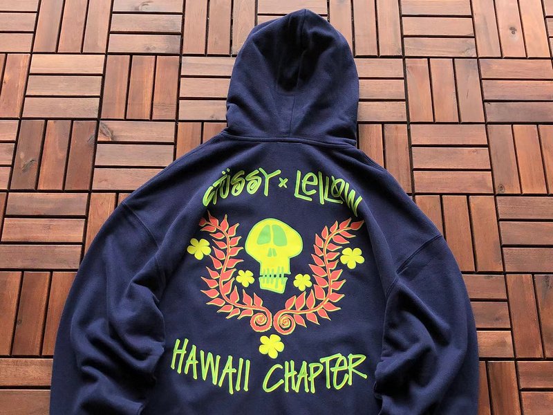 Худи Stussy Colorful Skull With Flowers "Blue" фото № 2