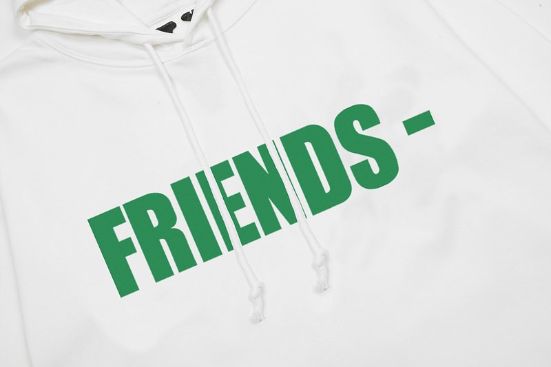 Худи Vlone Green Text Friends "White" фото № 3
