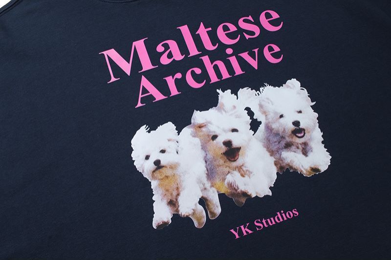 Худи Wai Kei Three Dogs Maltese Archive "Black" фото № 2