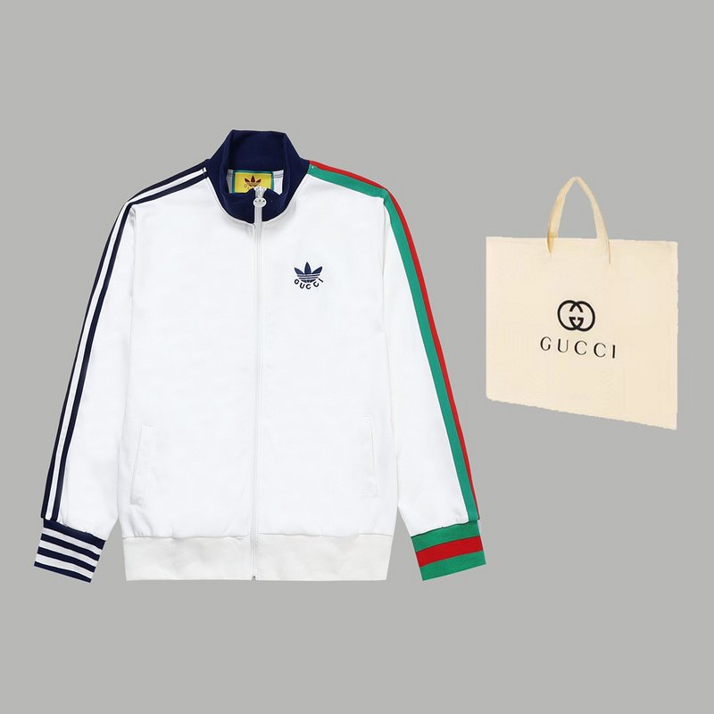 Олимпийка Gucci X Adidas With Colored Stripes "White" фото № 8
