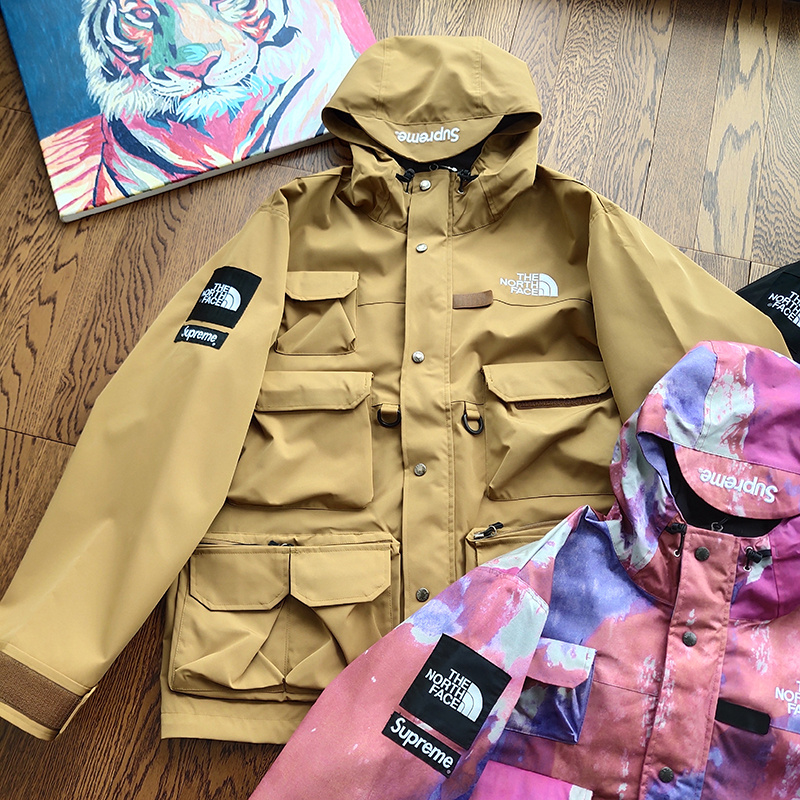 Куртка The North Face X Supreme Logo Large Pockets "Brown" фото № 5